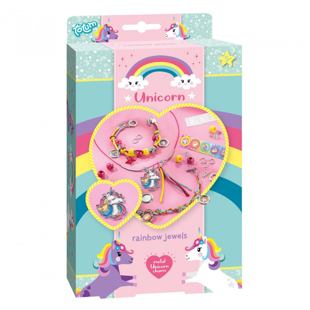 Kūrybinis rinkinys TOTUM Unicorn Rainbow Jewellery, 071063 kaina ir informacija | Lavinamieji žaislai | pigu.lt