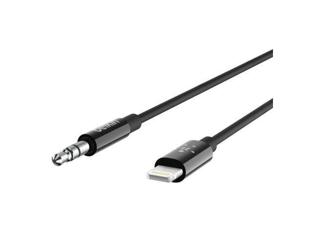 Kabelis Belkin AV10172bt03-BLK, Lightning - 3.5 mm Minijack, 0.9 m цена и информация | Laidai telefonams | pigu.lt