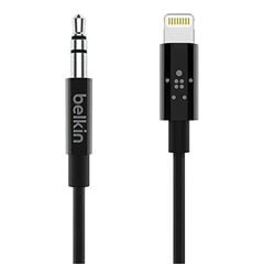 Кабель Belkin AV10172bt03-BLK, Lightning - 3.5 mm Minijack, 0.9 m цена и информация | Кабели для телефонов | pigu.lt