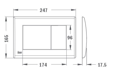 Nuleidimo mygtukas Teka Flush Plate 30 цена и информация | Priedai unitazams, bidė | pigu.lt