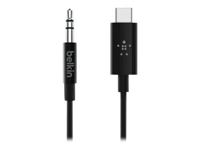 Belkin F7U079bt06-BLK, USB-C/Aux 3.5 mm, 1.8 m kaina ir informacija | Kabeliai ir laidai | pigu.lt