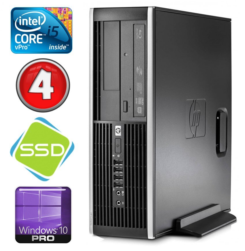 HP 8100 Elite SFF i5-650 4GB 120SSD DVD WIN10Pro kaina ir informacija | Stacionarūs kompiuteriai | pigu.lt