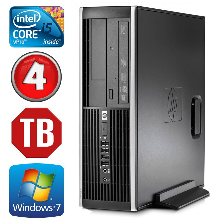 HP 8100 Elite SFF i5-650 4GB 1TB DVD WIN7Pro kaina ir informacija | Stacionarūs kompiuteriai | pigu.lt