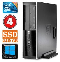 HP 8100 Elite SFF i5-650 4GB 240SSD DVD WIN10 цена и информация | Стационарные компьютеры | pigu.lt