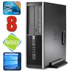 HP 8100 Elite SFF i5-650 8GB 120SSD DVD WIN10 kaina ir informacija | Stacionarūs kompiuteriai | pigu.lt
