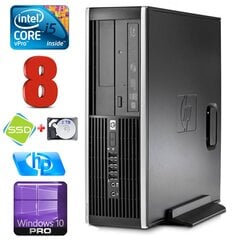 HP 8100 Elite SFF i5-650 8GB 120SSD+2TB DVD WIN10Pro [refurbished] цена и информация | Стационарные компьютеры | pigu.lt