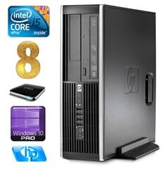 HP 8100 Elite SFF i5-650 8GB 1TB DVD WIN10Pro цена и информация | Stacionarūs kompiuteriai | pigu.lt