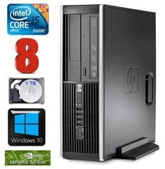 HP 8100 Elite SFF i5-650 8GB 1TB GT1030 2GB DVD WIN10 [refurbished] цена и информация | Стационарные компьютеры | pigu.lt