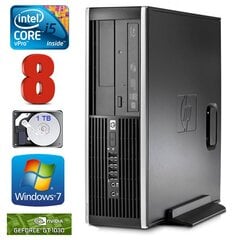 HP 8100 Elite SFF i5-650 8GB 1TB GT1030 2GB DVD WIN7Pro [refurbished] цена и информация | Стационарные компьютеры | pigu.lt