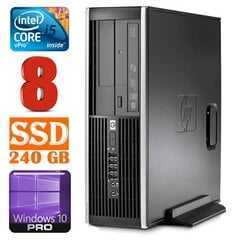 HP 8100 Elite SFF i5-650 8GB 240SSD DVD WIN10Pro цена и информация | Stacionarūs kompiuteriai | pigu.lt