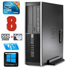 HP 8100 Elite SFF i5-650 8GB 240SSD+1TB DVD WIN10 [refurbished] цена и информация | Stacionarūs kompiuteriai | pigu.lt