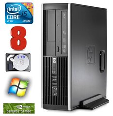 HP 8100 Elite SFF i5-650 8GB 2TB GT1030 2GB DVD WIN7Pro [refurbished] цена и информация | Stacionarūs kompiuteriai | pigu.lt