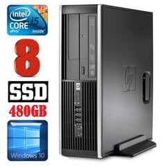HP 8100 Elite SFF i5-650 8GB 480SSD DVD WIN10 цена и информация | Стационарные компьютеры | pigu.lt