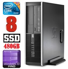 HP 8100 Elite SFF i5-650 8GB 480SSD DVD WIN10Pro цена и информация | Стационарные компьютеры | pigu.lt