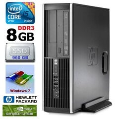 HP 8100 Elite SFF i5-650 8GB 960SSD GT1030 2GB DVD WIN7Pro kaina ir informacija | Stacionarūs kompiuteriai | pigu.lt
