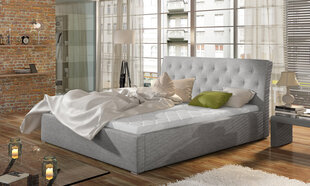 Кровать Milano MD, 200x200 см, светло-серая цена и информация | Кровати | pigu.lt