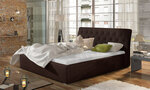 Кровать Milano MTP, 200x200 см, гобелен, коричневая
