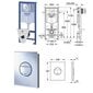 Potinkinio rėmo Grohe Rapid SL 4in1 38813001 ir klozeto Ravak Classic Rimoff komplektas kaina ir informacija | Klozetai | pigu.lt