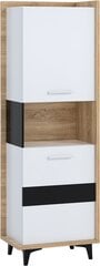 Полка Meblocross Box 07 2D, светлый дуб/белая цена и информация | Полки | pigu.lt