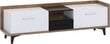 TV staliukas Meblocross Box 09 2D1S, tamsiai rudas/baltas kaina ir informacija | TV staliukai | pigu.lt