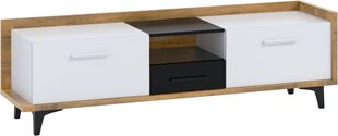 ТВ столик Meblocross Box 09 2D1S, коричневый/белый цена и информация | Тумбы под телевизор | pigu.lt