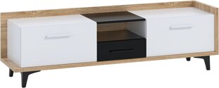 ТВ столик Meblocross Box 09 2D1S, светлый дуб/белый цена и информация | Тумбы под телевизор | pigu.lt