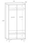Spinta Meblocross Box 10 2D, ąžuolo/baltos spalvos kaina ir informacija | Spintos | pigu.lt