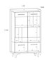 Vitrina Meblocross Box 12 2D, ąžuolo/baltos spalvos kaina ir informacija | Vitrinos, indaujos | pigu.lt