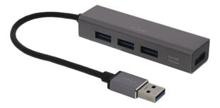 Deltaco UH-486 sąsajos šakotuvas USB 3.2 Gen 1 (3.1 Gen 1) Type-A 5000 Mbit/ai Pilka цена и информация | Адаптеры, USB-разветвители | pigu.lt