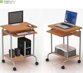 Офисный компьютерный стол Techly, с колесиками, 600x450, цвета бука цена и информация | Компьютерные, письменные столы | pigu.lt