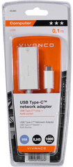 Vivanco адаптер USB-C - LAN RJ45 (45383) цена и информация | Адаптеры, USB-разветвители | pigu.lt
