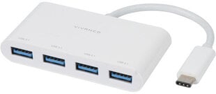 Vivanco USB hub 4-port USB-C Super Speed (45384) цена и информация | Адаптеры, USB-разветвители | pigu.lt