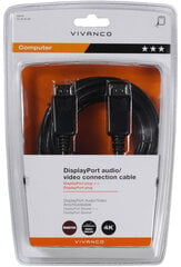 Vivanco, DisplayPort, 3 m kaina ir informacija | Kabeliai ir laidai | pigu.lt