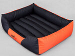 Hobbydog лежак Comfort XXL, черный/оранжевый