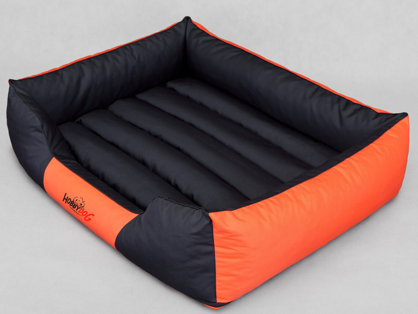Hobbydog guolis Comfort XXL, juodas/oranžinis kaina ir informacija | Guoliai, pagalvėlės | pigu.lt