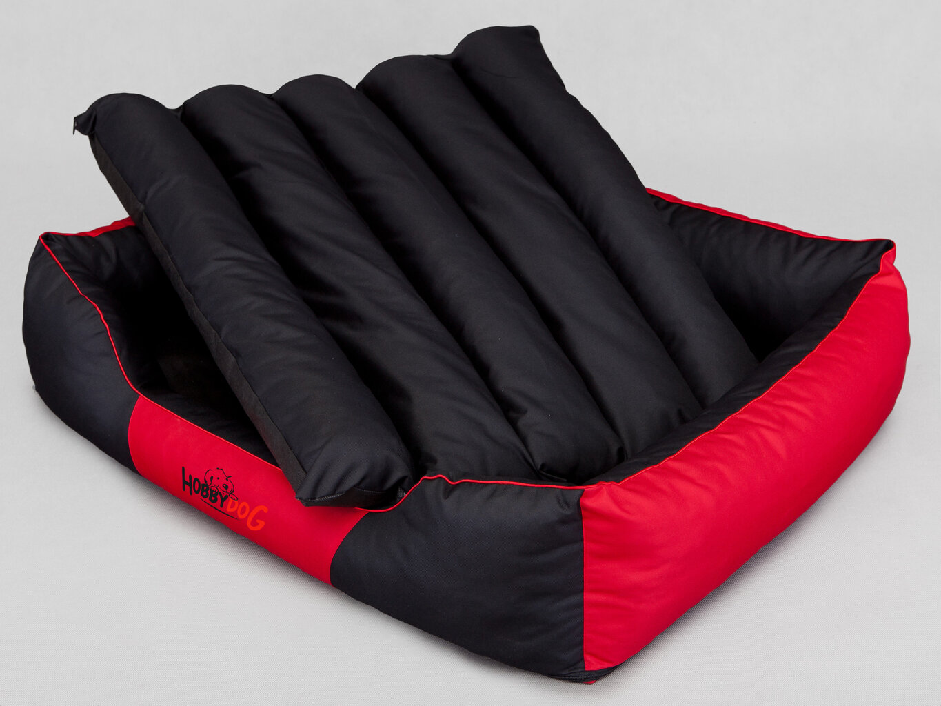 Hobbydog guolis Comfort XXL, juodas/raudonas цена и информация | Guoliai, pagalvėlės | pigu.lt