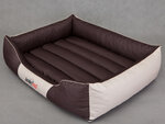 Hobbydog лежак Comfort L, коричневый/кремового цвета