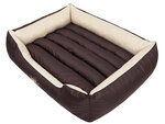 Hobbydog лежак Comfort L, коричневый/кремового цвета
