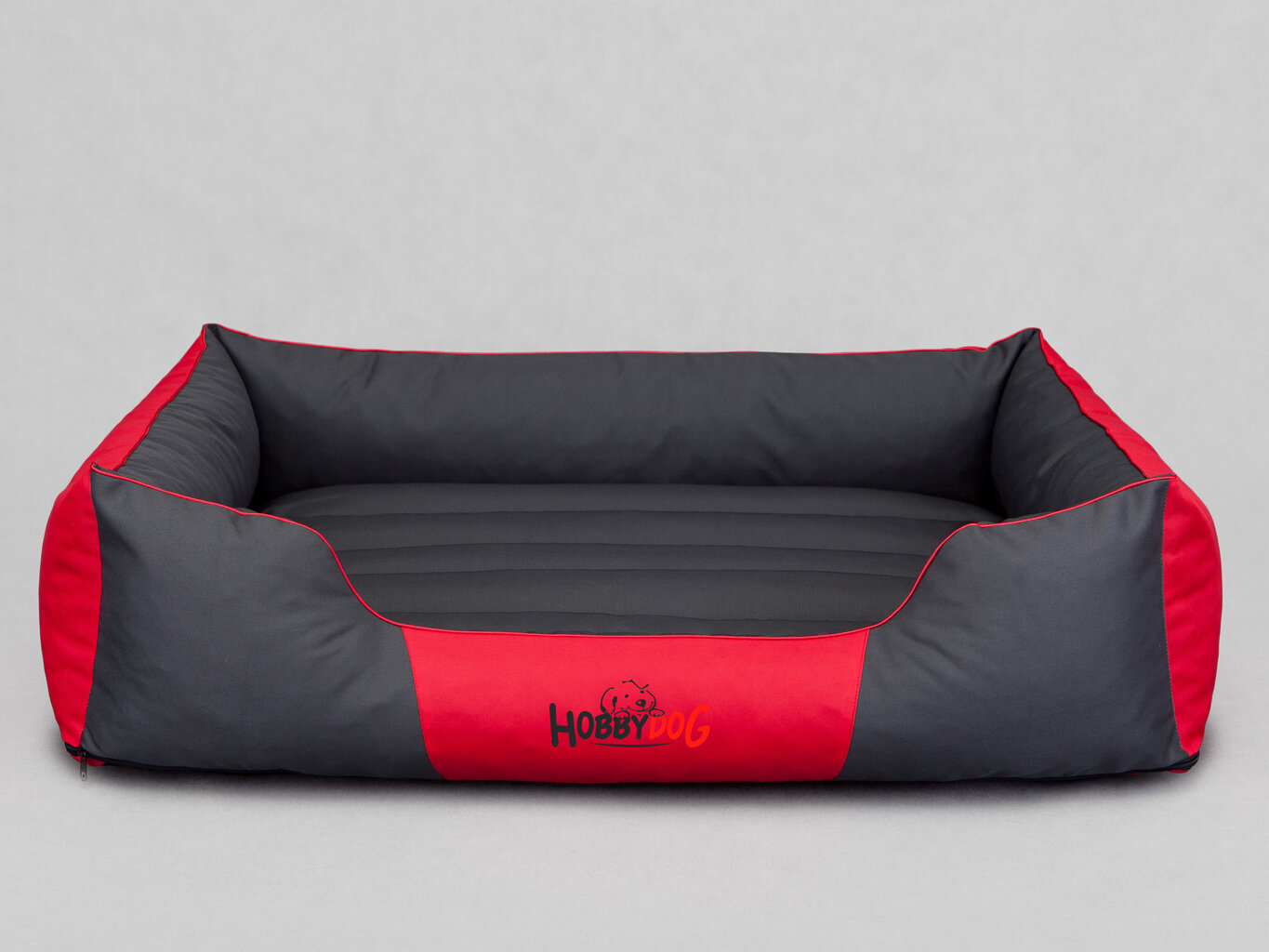 Hobbydog guolis Comfort L, pilkas/raudonas цена и информация | Guoliai, pagalvėlės | pigu.lt