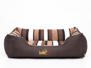 Hobbydog лежак Comfort L, коричневый полосатый цена и информация | Лежаки, домики | pigu.lt