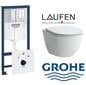 Potinkinio rėmo Grohe Rapid SL 5-in-1 38827000 ir klozeto Laufen Pro Rimless komplektas kaina ir informacija | Klozetai | pigu.lt