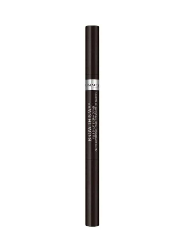Antakių pieštukas su šepetėliu Rimmel This Way 0,25 g, 004 Soft Black цена и информация | Antakių dažai, pieštukai | pigu.lt
