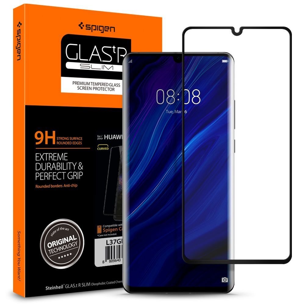 Spigen stiklas telefonui, skirtas Huawei P30 Pro, juodas kaina | pigu.lt