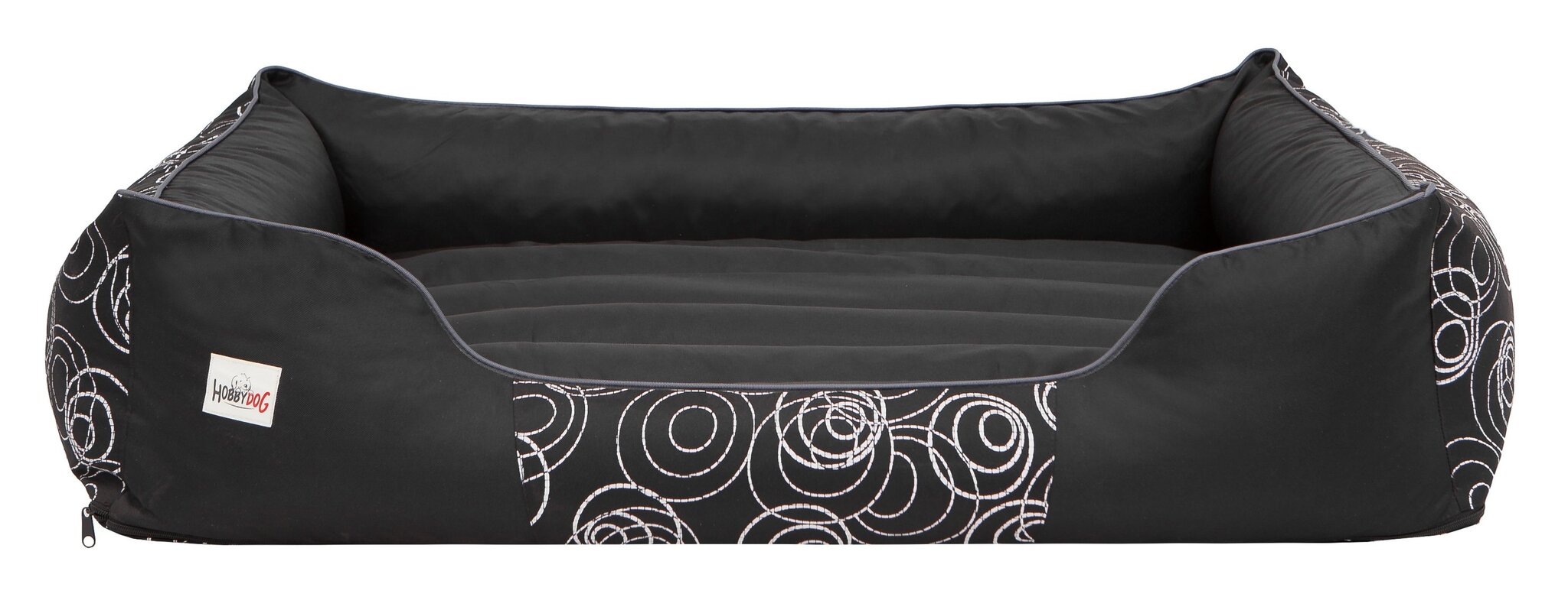 Hobbydog guolis Prestige XL apskritimai, juodas kaina ir informacija | Guoliai, pagalvėlės | pigu.lt