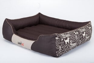 Hobbydog guolis Prestige XL užrašai, rudas kaina ir informacija | Guoliai, pagalvėlės | pigu.lt
