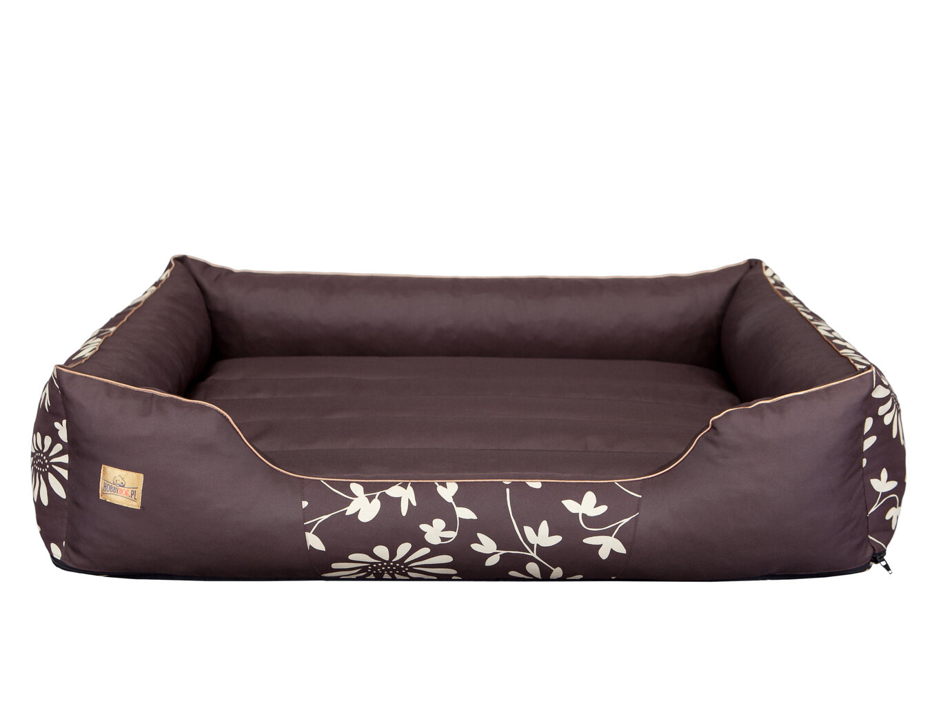 Hobbydog guolis Prestige L, rudas su gėlėmis kaina ir informacija | Guoliai, pagalvėlės | pigu.lt