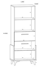 Полка Meblocross Hey 16, белая/фиолетовая цена и информация | Детские полки | pigu.lt