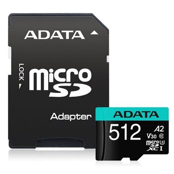 Карта памяти Adata Premier Pro UHS-I U3 512 GB, micro цена и информация | Карты памяти для телефонов | pigu.lt