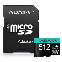 Adata AUSDX512GUI3V30SA2-RA1 512 gb kaina ir informacija | Atminties kortelės telefonams | pigu.lt