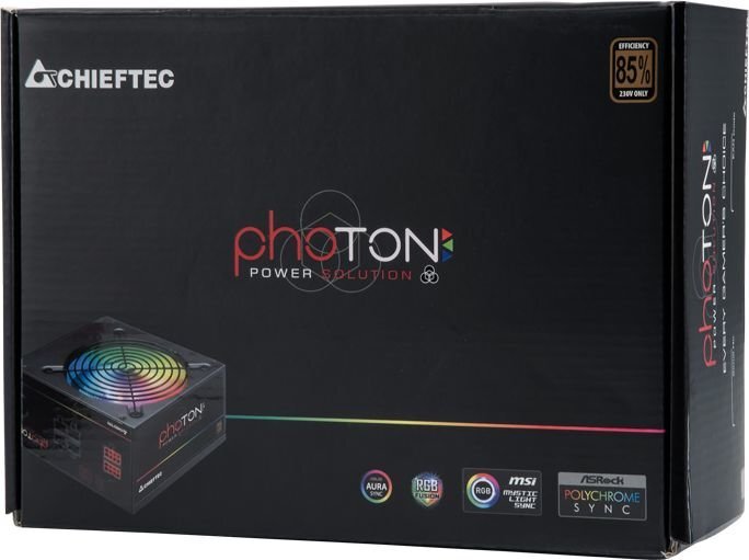 Chieftec Photon Series RGB 650W CTG-650C-RGB kaina ir informacija | Maitinimo šaltiniai (PSU) | pigu.lt